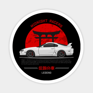 White Supra mk4 Midnight Racer Magnet